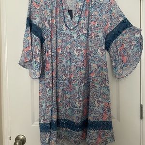 Crown & Ivy plus size 4x bell sleeve dress